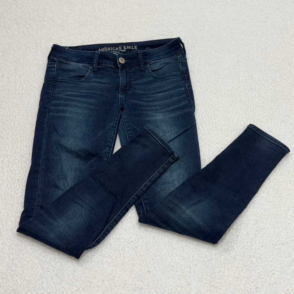 American Eagle Super Stretch X Skinny Jeans Dark Wash Womens 4 Regular‎
